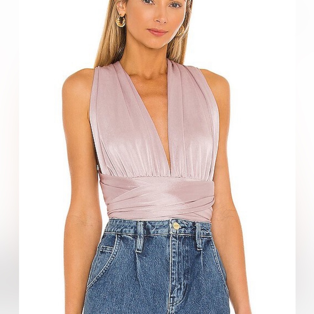 NWT Free People 100 Ways Bodysuit in Daytime Fireworks / Lavender | Small